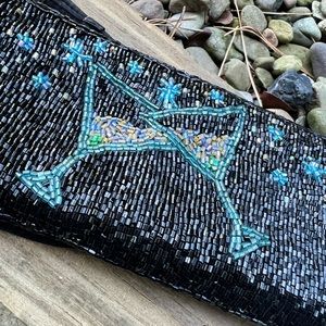 Gorgeous vintage Liz Claiborne Beaded Handbag with martinis  🍸 so cute & chic